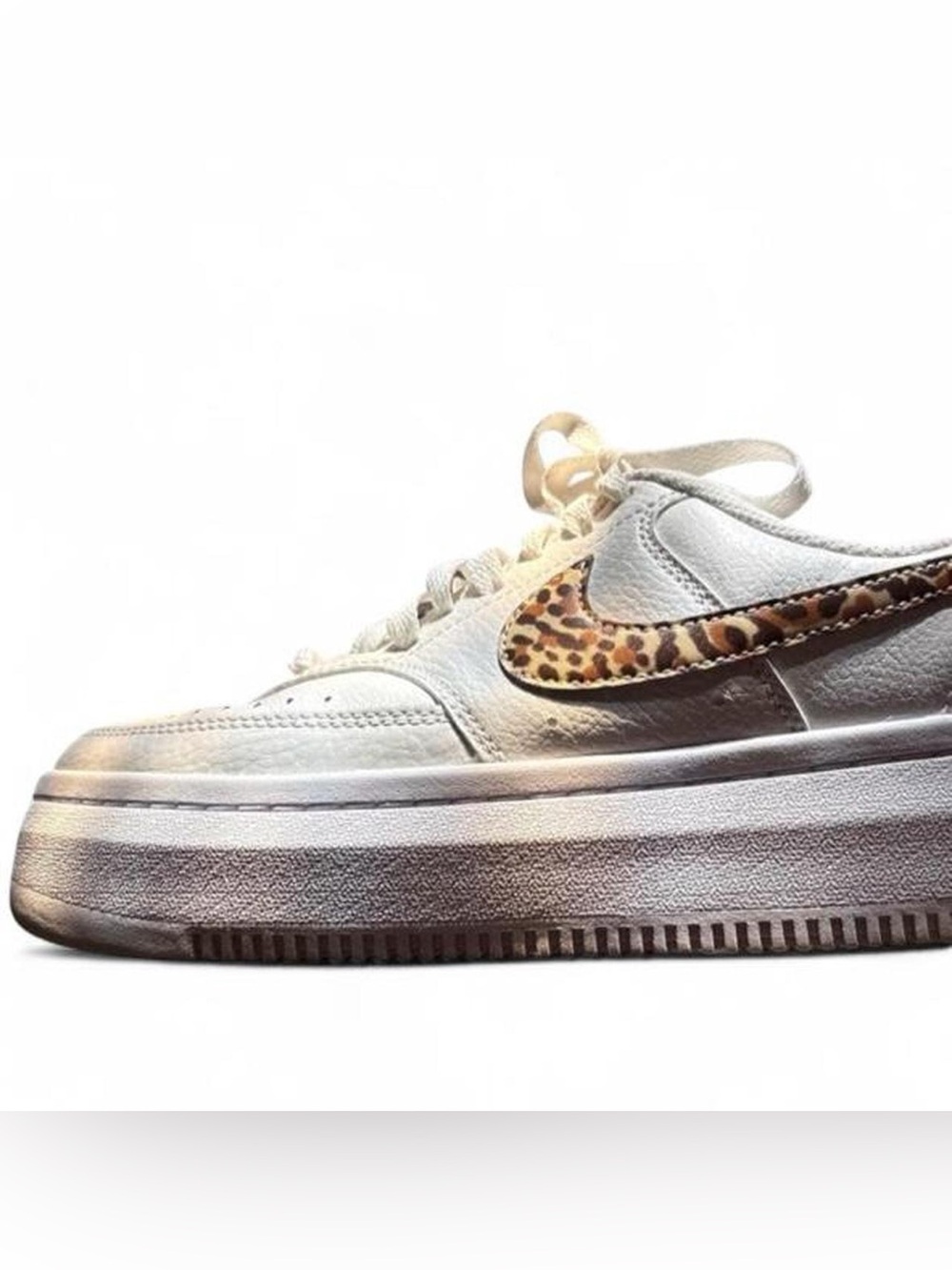Nike Court Vision Alta platform leopard  shoes